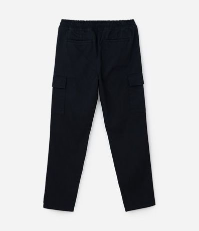 Pantalón Cargo en Sarga con Cintura Elástica 7