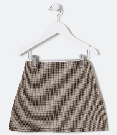 Pollera Infantil con Estampado de Cuadros y Abertura Frontal - Talle 5 al 14 2