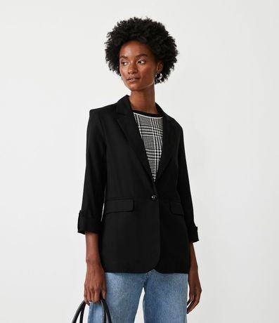 Blazer en Lino con Manga Martingale 1