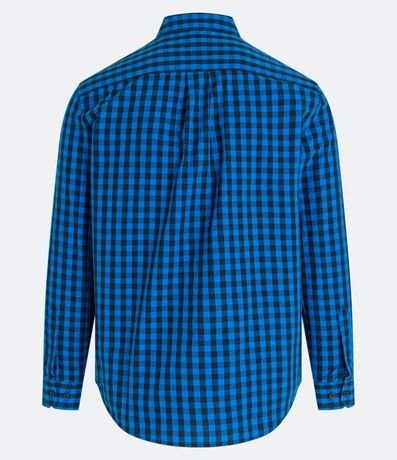 Camisa Comfort en Franela con Estampa de Cuadros Vichy 2