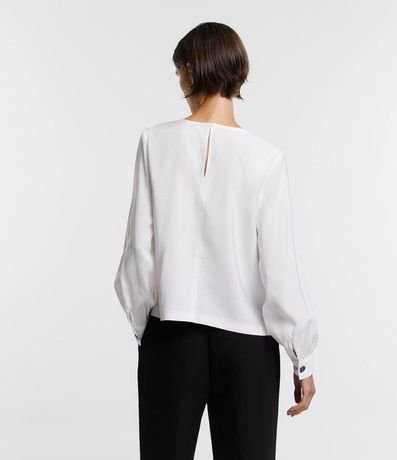 Blusa en Viscosa con Botón en el Puño 3