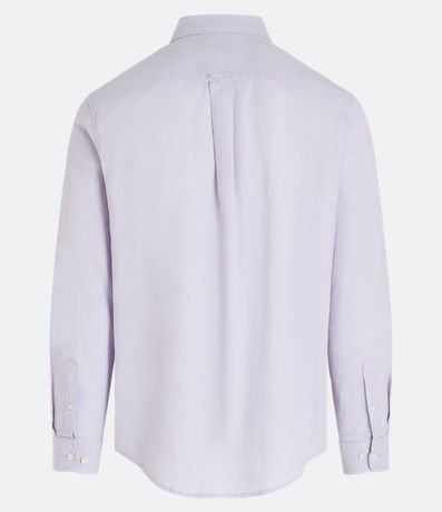 Camisa Comfort Básica en Lino Manga Larga 8