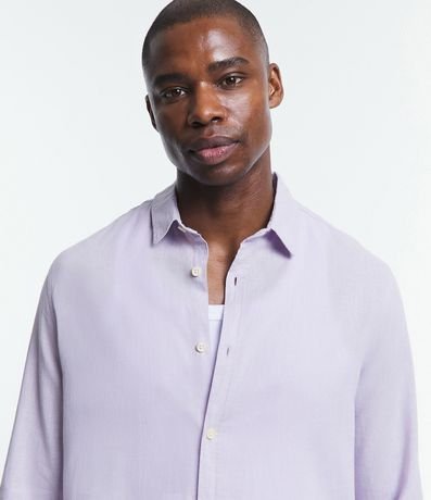 Camisa Comfort Básica en Lino Manga Larga 3