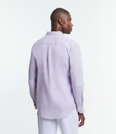 Camisa Comfort Básica en Lino Manga Larga 5