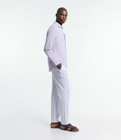 Camisa Comfort Básica en Lino Manga Larga 6