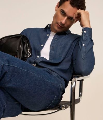 Camisa Jeans con Bolsillo en el Pecho 7