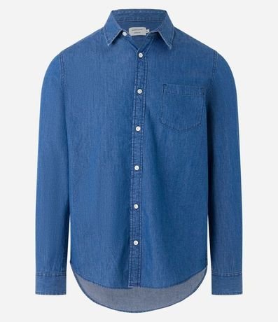 Camisa Jeans con Bolsillo en el Pecho 8