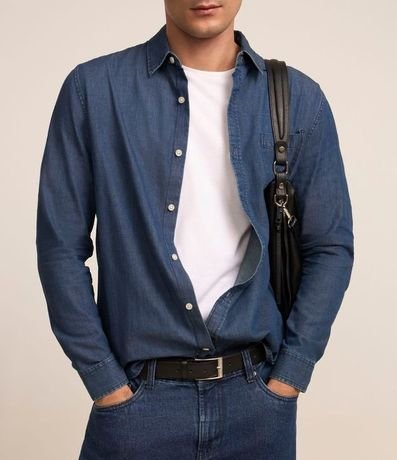 Camisa Jeans con Bolsillo en el Pecho 6