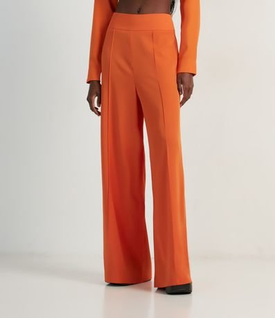 Pantalón Pantalona en Crepé con Friso Delantero 3