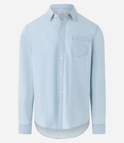 Camisa Jeans con Bolsillo en el Pecho 6