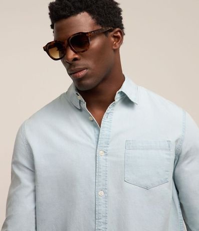 Camisa Jeans con Bolsillo en el Pecho 3