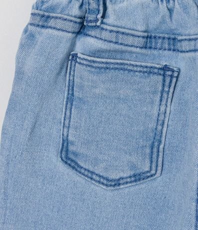 Pantalón Clochard Infantil en Jeans con Bordado de Flores - Talle 3 a 24 meses 4