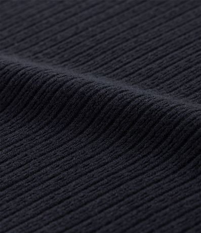 Blusa Cropped en RIbana con Cuello Alto y Manga Larga 7