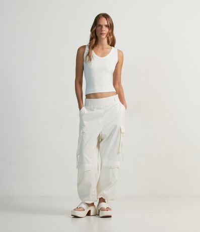 Blusa Musculosa Básica en Rib