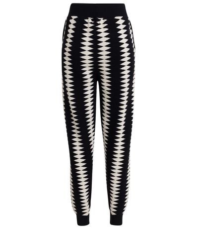 Pantalón Balloon de Punto con Dobladillo Ajustado y Estampado Geométrico 6