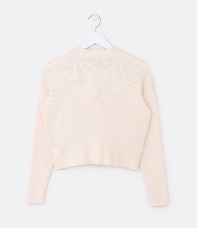 Cardigan Infantil de Punto Acanalado con Botones - Talle 5 a 14 años 2