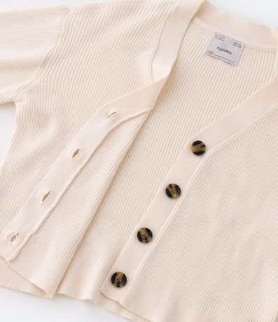 Cardigan Infantil de Punto Acanalado con Botones - Talle 5 a 14 años 4
