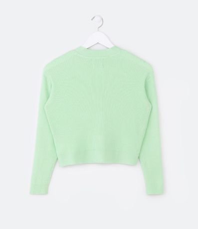 Cardigan Infantil de Punto Acanalado con Botones - Talle 5 a 14 años 2