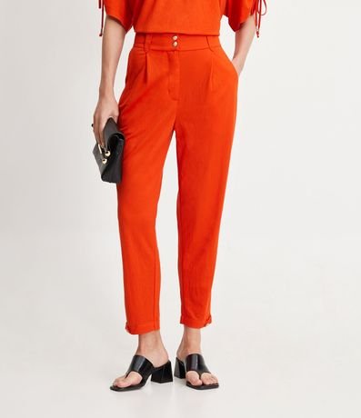 Pantalón Carrot en Punto Orly con Detalle en el Bajo 2