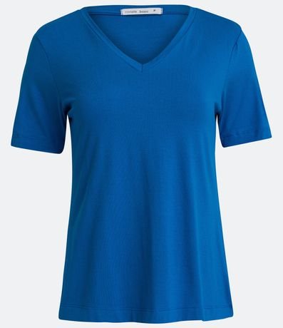 Blusa Básica en Viscosa con Escote V 5