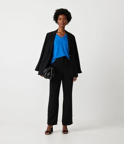 Blusa Básica en Viscosa con Escote V 2
