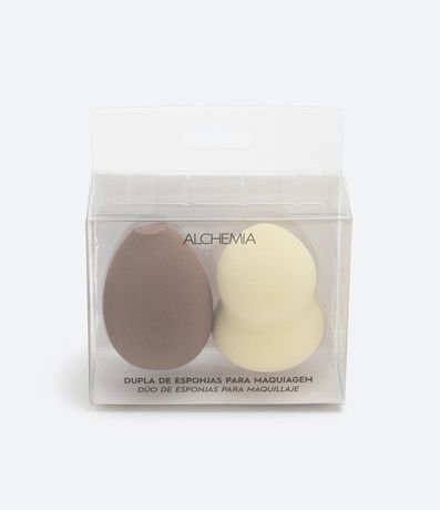 Kit 02 Esponjas para Maquillaje 01 Redonda y 01 con Cortes Laterales Alchemia 2