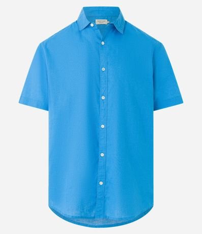 Camisa Comfort Básica en Lino con Manga Corta 6