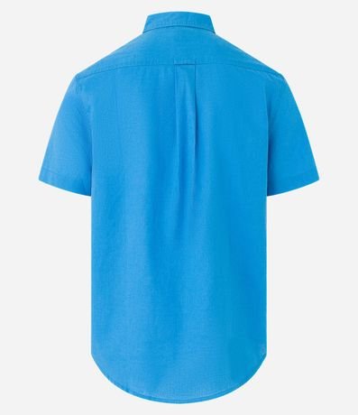 Camisa Comfort Básica en Lino con Manga Corta 8