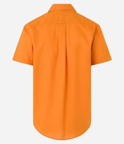 Camisa Comfort Básica en Lino con Manga Corta 2