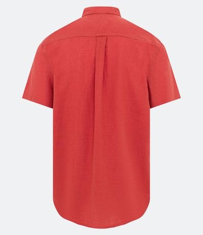 Camisa Comfort Básica en Lino con Manga Corta 6