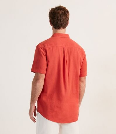 Camisa Comfort Básica en Lino con Manga Corta 3