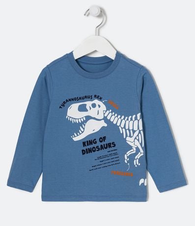Remera Infantil Estampado Dino Esqueleto - Talle 1 a 5 años 1