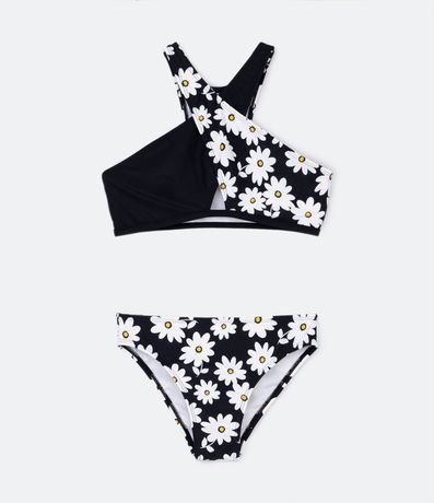 Bikini Infantil con Estampa Floral - Talle 05 a 14 años