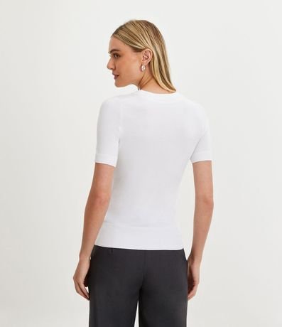 Blusa Básica en Punto con Manga Corta 3