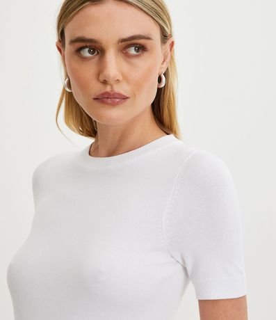 Blusa Básica en Punto con Manga Corta 4