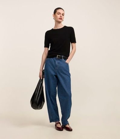 Blusa Básica en Punto con Manga Corta 2