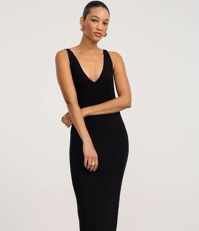 Vestido Midi en Punto Texturizado