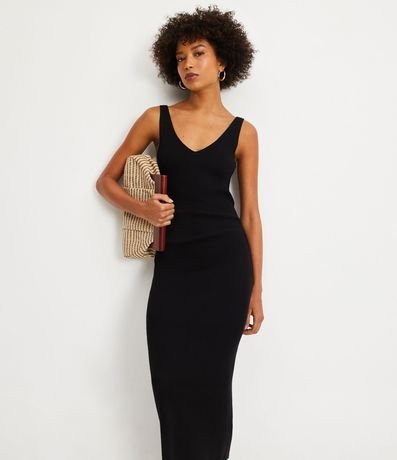 Vestido Midi en Punto Texturizado 2