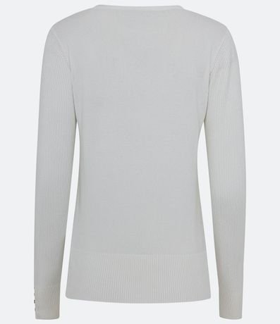 Suéter Alargado en Punto con Cuello Barco 6