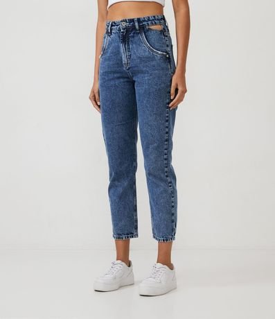 Pantalón Mom Jeans con Recorte Cutout en la Cintura 2