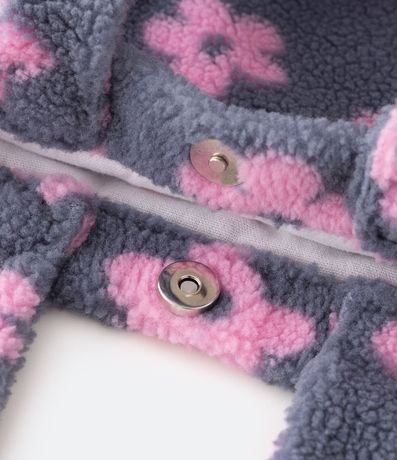 Bolso Infantil en Sherpa con Estampado Floral 3