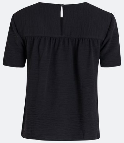 Blusa Básica con Detalle de Pliegues en los Hombros 2