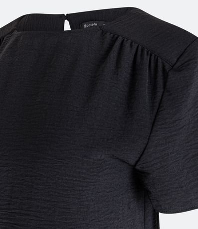 Blusa Básica con Detalle de Pliegues en los Hombros 3