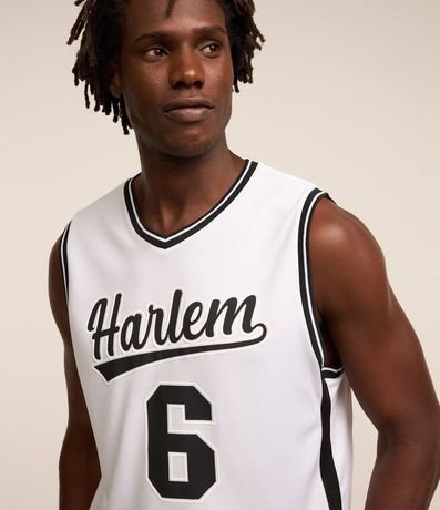 Musculosa Deportiva de Baloncesto con Textura y Estampa Harlem 6