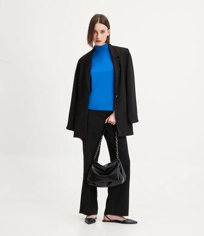 Blusa Básica en Media Malla con Cuello Alto 2