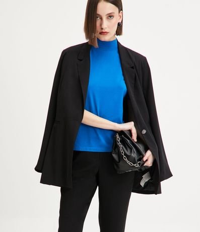 Blusa Básica en Media Malla con Cuello Alto 5