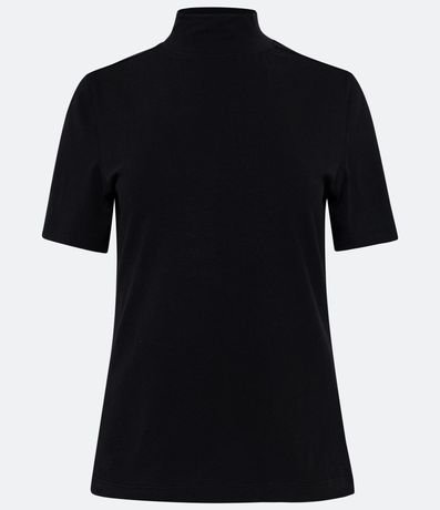 Blusa Básica en Media Malla con Cuello Alto