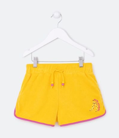 Short Runner Infantil Atoallado con Estampado de Banana - Talle 5 a 14 años