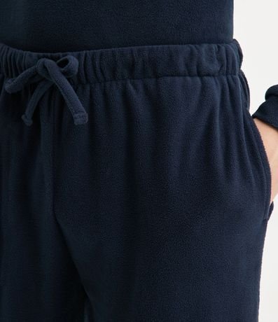 Pijama Largo en Fleece con Textura y Manga Larga 5