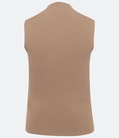 Blusa Musculosa Básica de Punto con Cuello Alto 6
